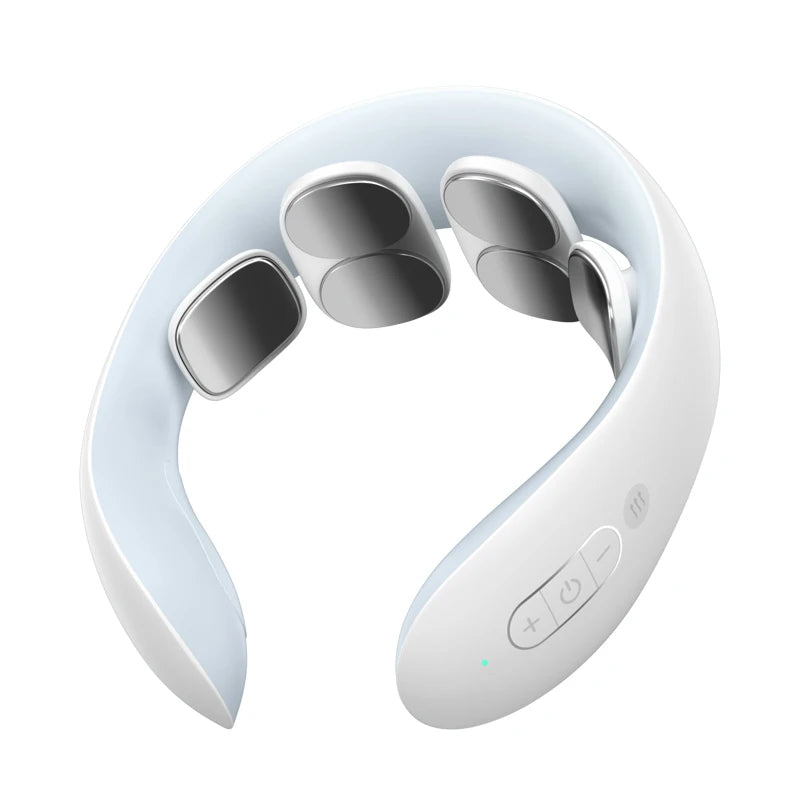 Vibration Neck Masssger Rechargeable Low Frequency Pulse Cervical Massager Smart Electric Neck Massager Hot Compress Massage